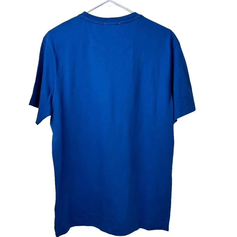 Robert Graham T-Shirt Douvier Racing Graphic Blue Size Men's Medium NWT